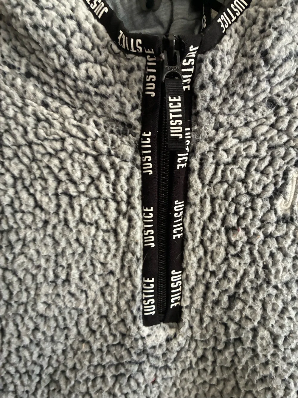 Justice Gray Sherpa Quarter-Zip Pullover Jacket 20 Plus